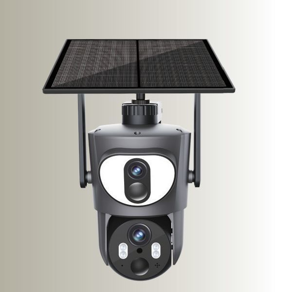 Dual Lens Dual Linkage Dual View Ubox 4G Camera solare 5-40M Distanza IR