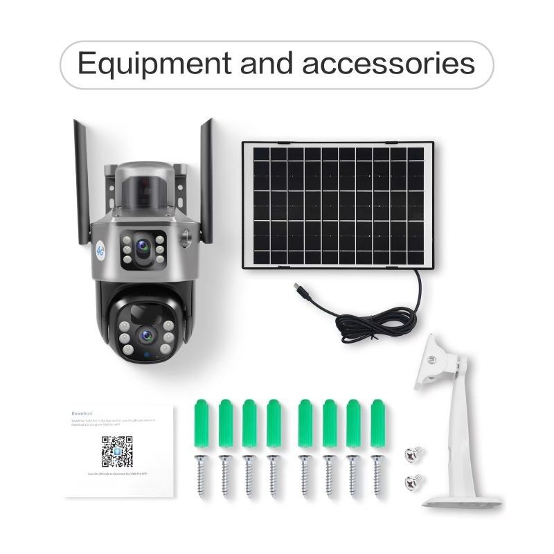 FCC OEM Camera di sicurezza senza fili a energia solare Outdoor Cellular 4G LTE Network