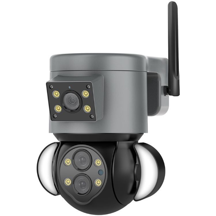 Telecamera di sicurezza Wifi a tre obiettivi HD 8MP visione notturna a colori impermeabilizzazione esterna
